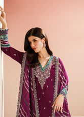 Velvet Vogue By Jazmin Luxury Formals Embroidered Velvet 3 Piece Unstitched Suit JZ25VVLF D-VVF-06
